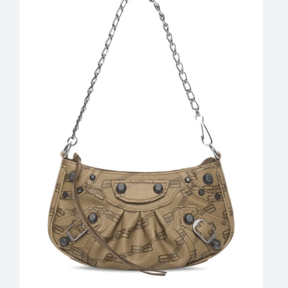 Auth BALENCIAGA Le Cagole Mini Crossbody Shoulder Bag Handbag Brown